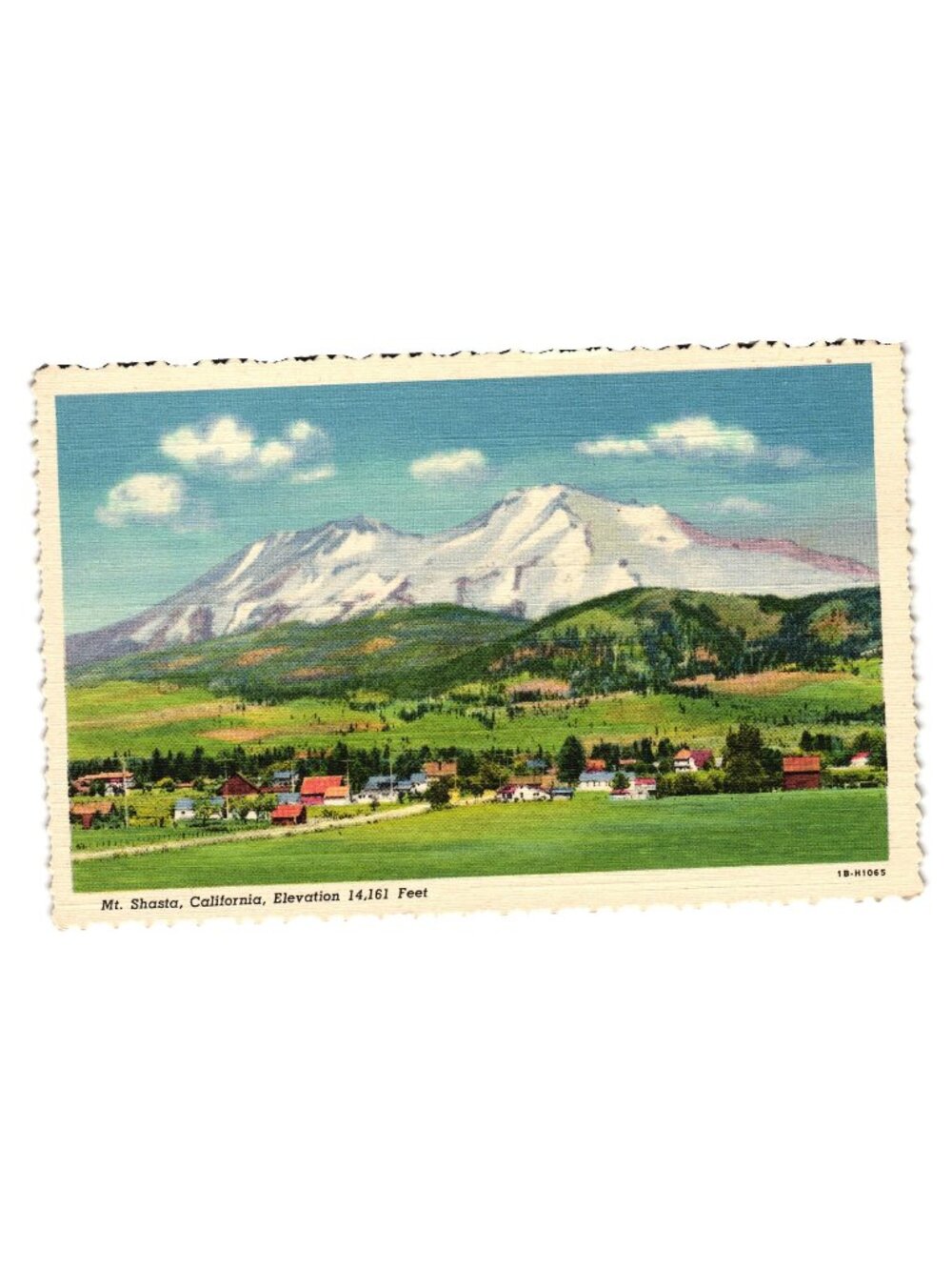 Vintage Mt Shasta California Postcard Southern Pacific Photo-Colorit Unused